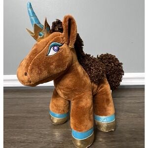 Afro Unicorn Unicorn with Crown & Curly Mane Plush